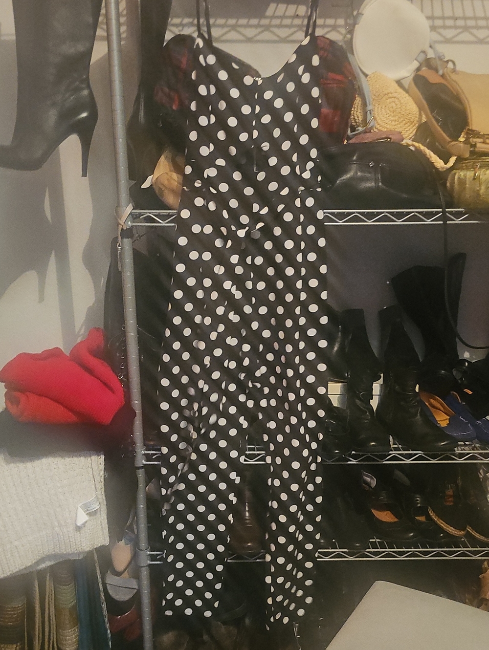 Material Girl Polka Dot Black & White Jumpsuit
